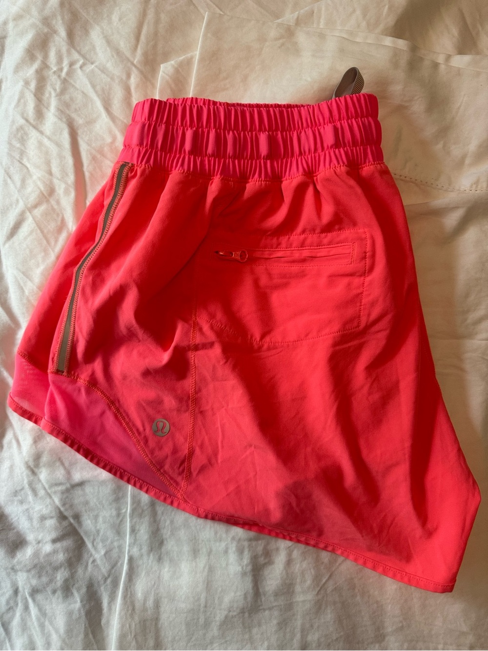 Lululemon Speed Up Shorts Coral Pink Running Athletic Mesh Lined